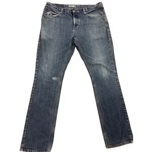 Free World Messenger Skinny Jeans Mens 38 Medium Wash Blue Denim FW-2030IBLN